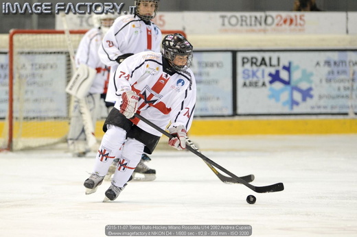 2015-11-07 Torino Bulls-Hockey Milano Rossoblu U14 2062 Andrea Cupaioli
